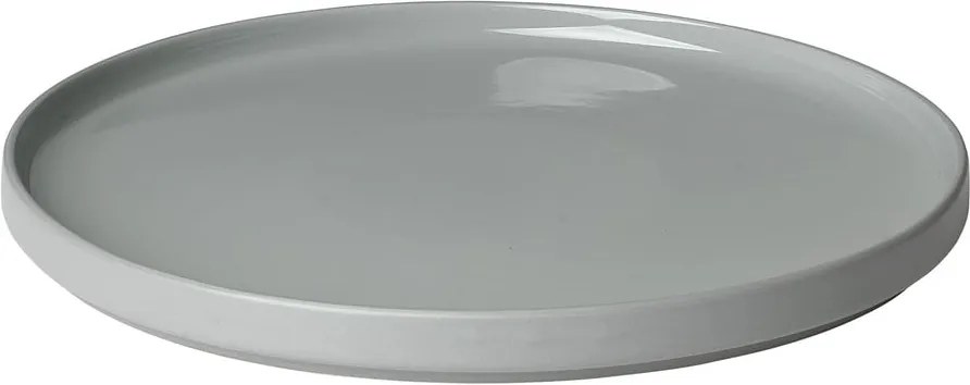 Sivý keramický plytký tanier Blomus Pilar