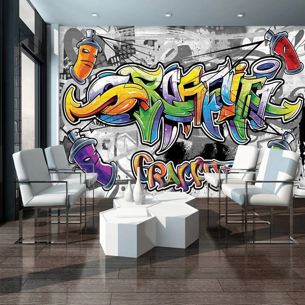 Fototapeta - Farebné Graffiti (254x184 cm)