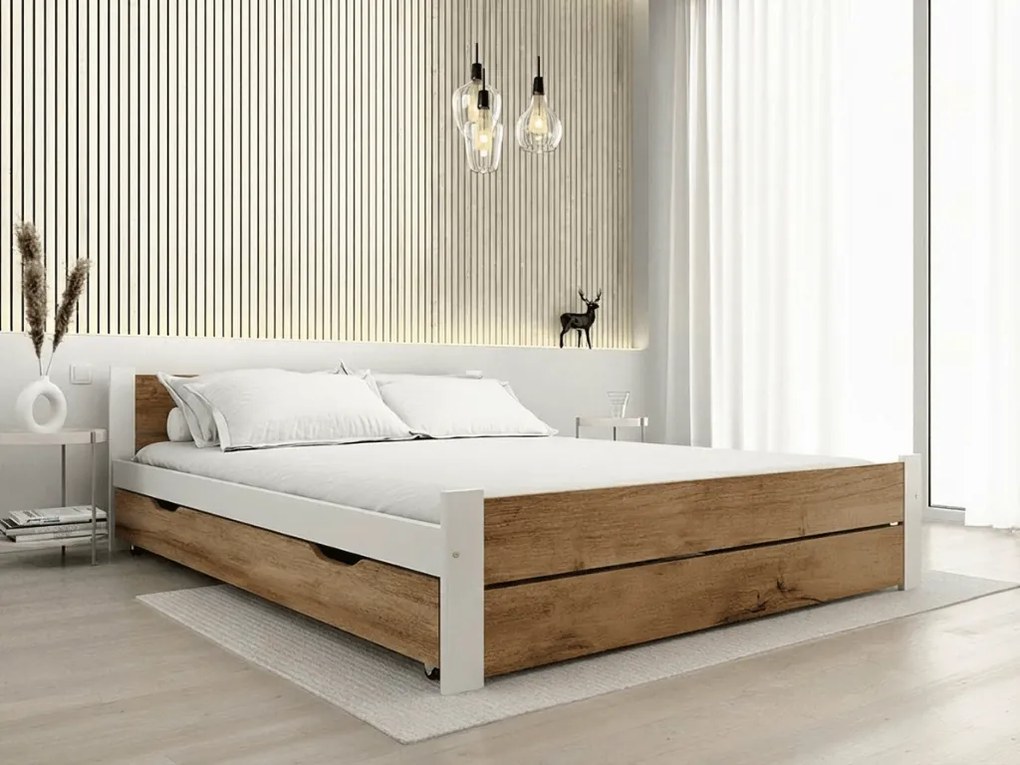 Úložný box pod posteľ 200 cm, dub artisan