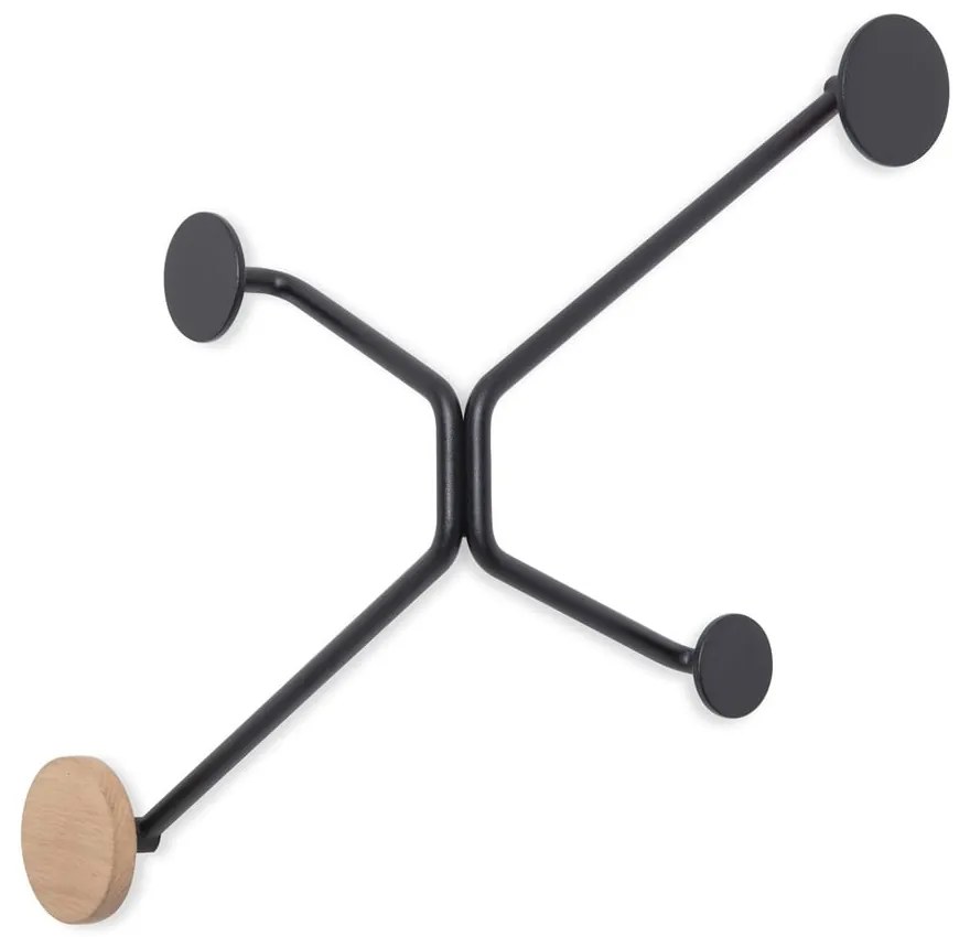 Čierny nástenný vešiak na vonkajší roh Gazzda Hook