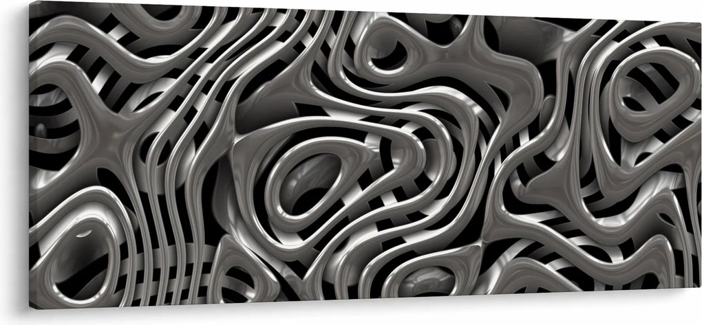 Obraz - Metalická abystrakcia (120x50 cm)