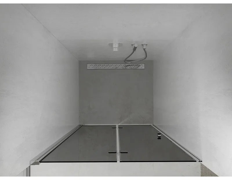 Mexen Lima, skladacie sprchové dvere do otvoru 80 x 190 cm, 6mm šedé sklo, chrómový profil, šedá, 856-080-000-01-40