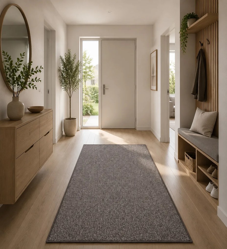 Timzo, Kusový koberec Neapol 4719 štvorec, 60x60, hnedá, chodba / predsieň