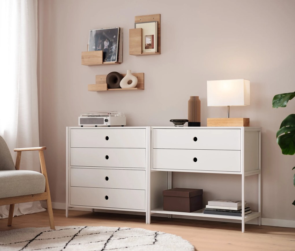 Súprava 3 regálov z masívneho dreva