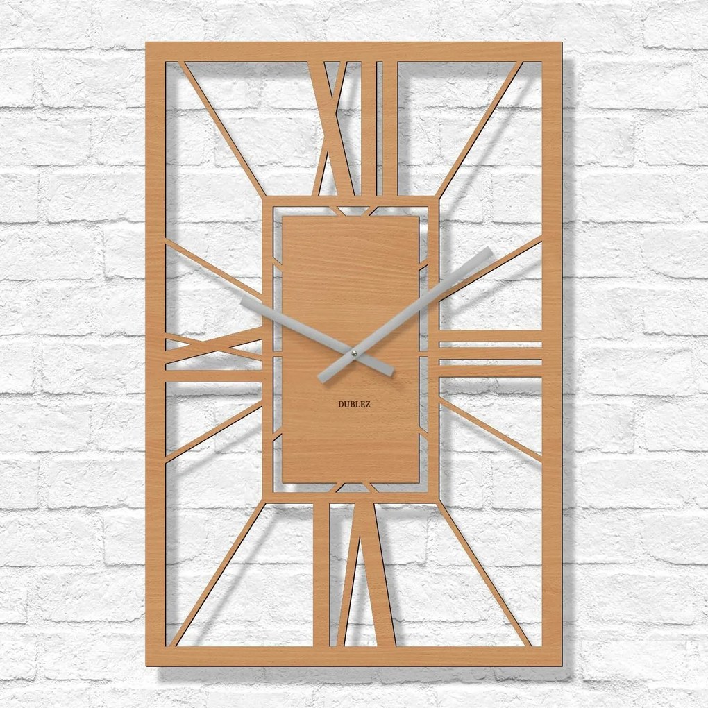 DUBLEZ | Drevené rímske hodiny - Arch Deco