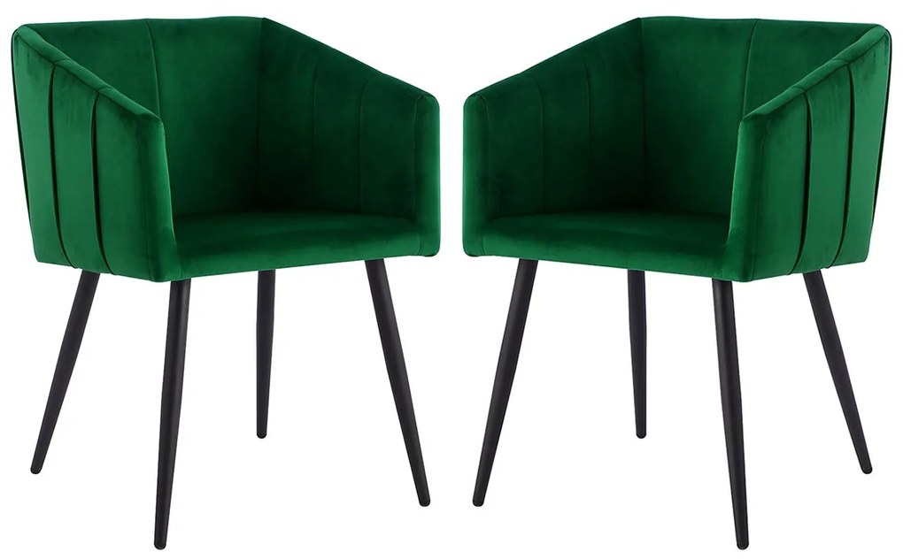 Komplet 2 jedálenských stoličiek Mizuno, zelené