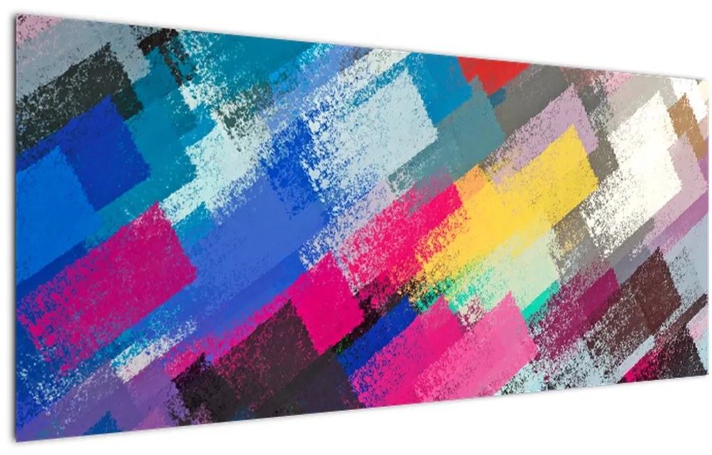 Obraz - Farebné ťahy štetcom (120x50 cm)