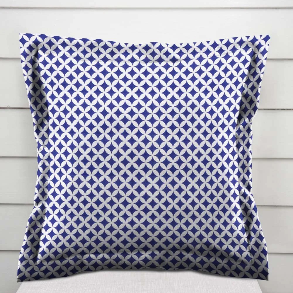 Biante Bavlnená obliečka na vankúš s lemom Sandra SA-241 Tmavo modré Maroko 60 x 60 cm
