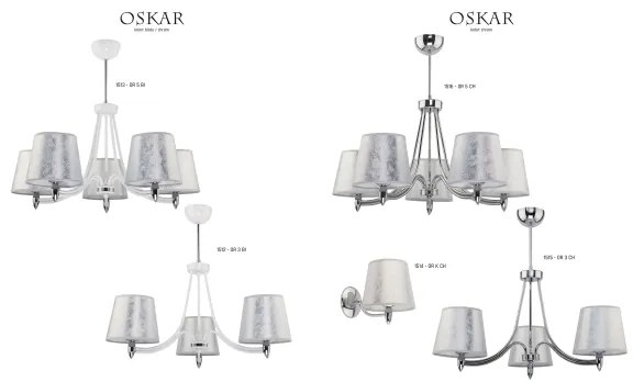 Jupiter 1512 - OR 3 bi - Luster na tyči OSKAR 3xE27/60W