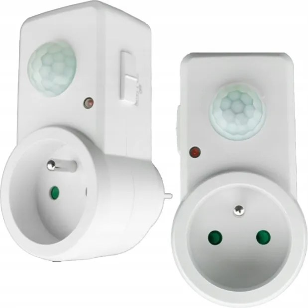 ECOLIGHT LED pohybový a súmrakový senzor do zásuvky - biela