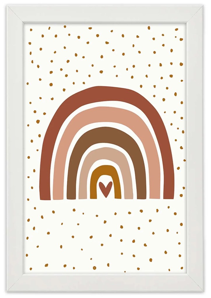 Gario Plagát Ružová dúha Farba rámu: Hnedá, Rozmery: 30 x 45 cm