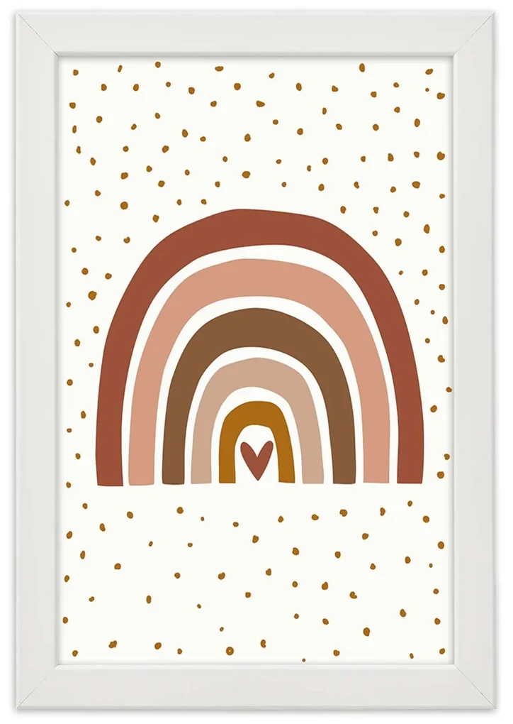 Gario Plagát Ružová dúha Farba rámu: Hnedá, Rozmery: 30 x 45 cm