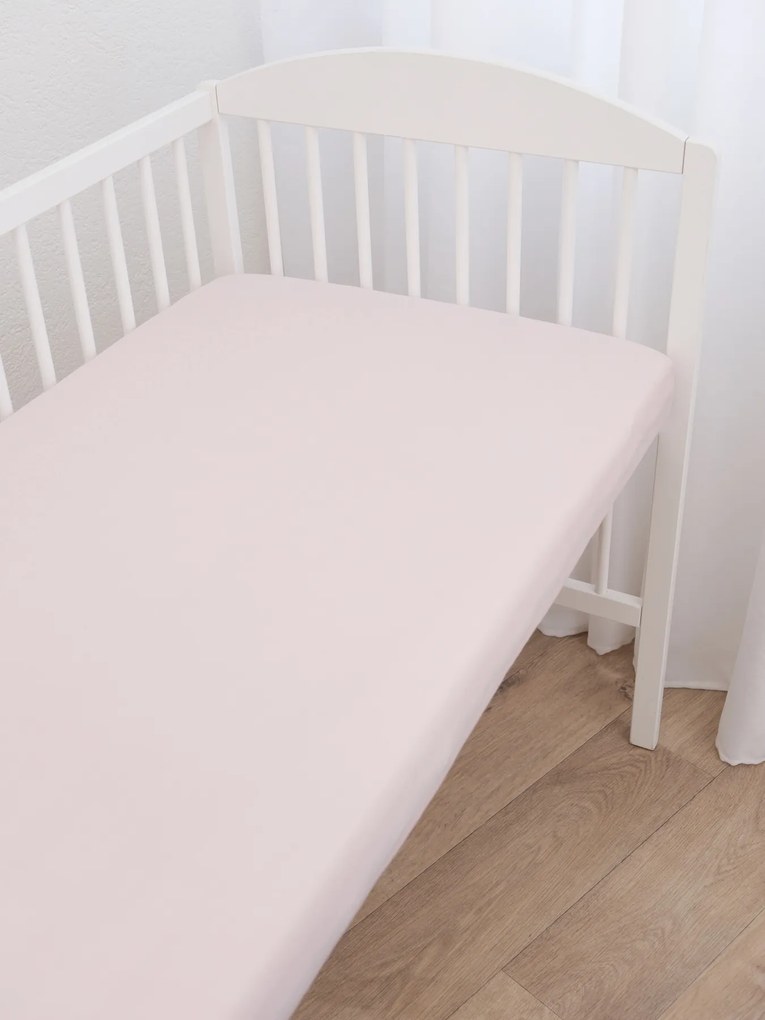 Jersey plachta do postieľky Classic 70 x 140 cm – staroružová
