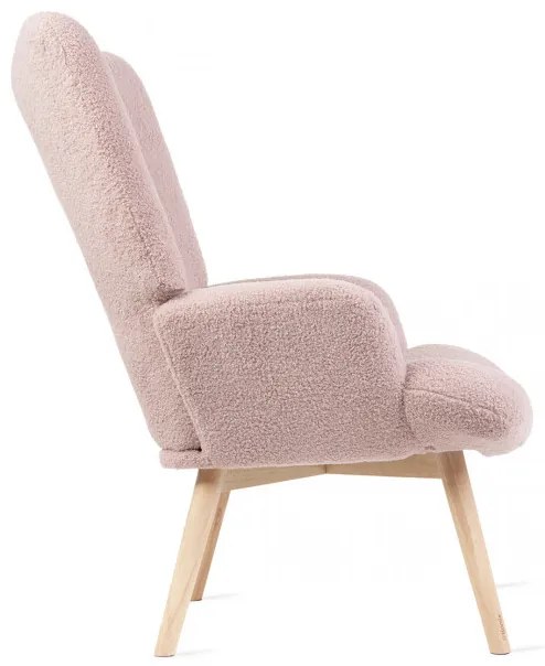 Kreslo MOSS TEDDY BOUCLE ružové 830605