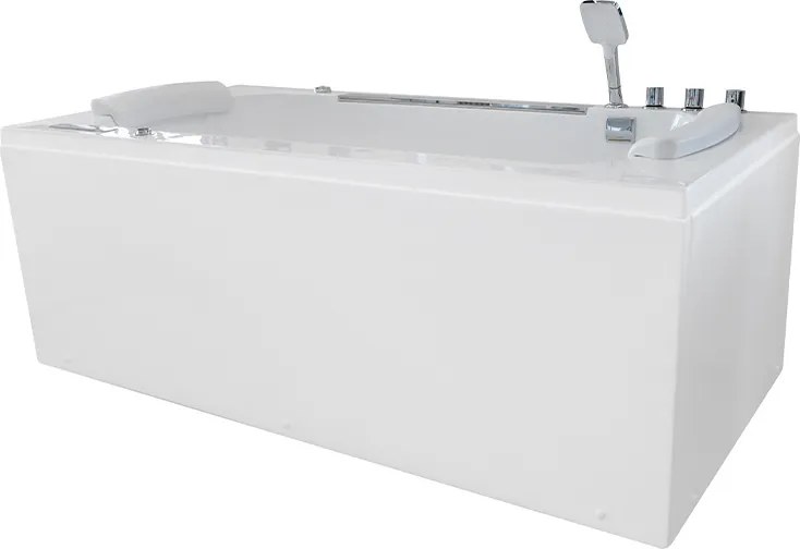 BPS-koupelny Hydromasážna vaňa HYD-MA941 180x90 BIELA s ohrevom vody