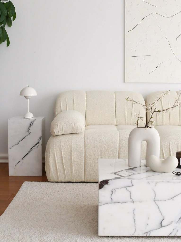 Nadčasová trojmiestna pohovka Uniqsofa - biela