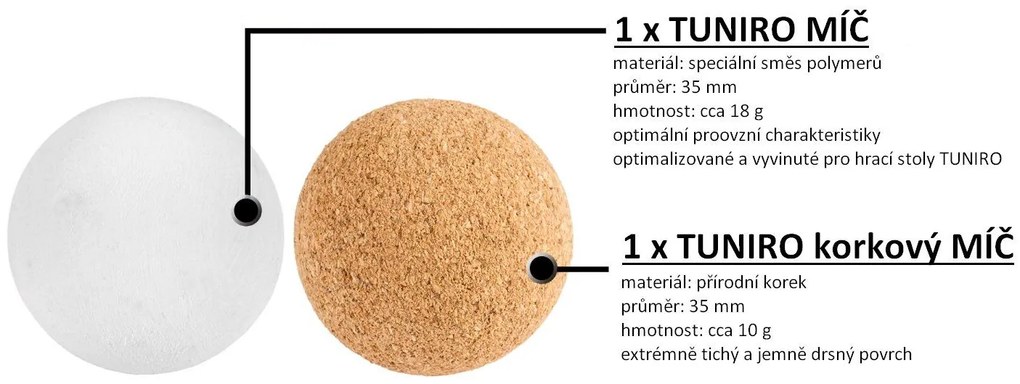 TUNIRO BASIC Stolný futbal, 75 kg, čierny M53851
