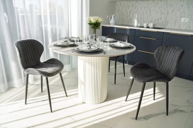 Jedálenská stolička DALLAS VELVET grafitová