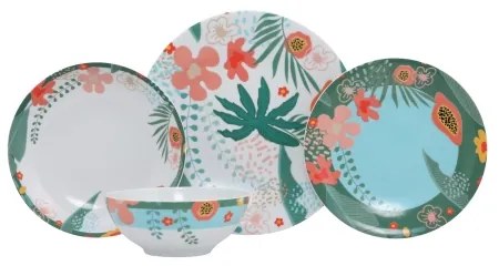 Jedálenská súprava 24 ks, pestrofarebná/porcelán