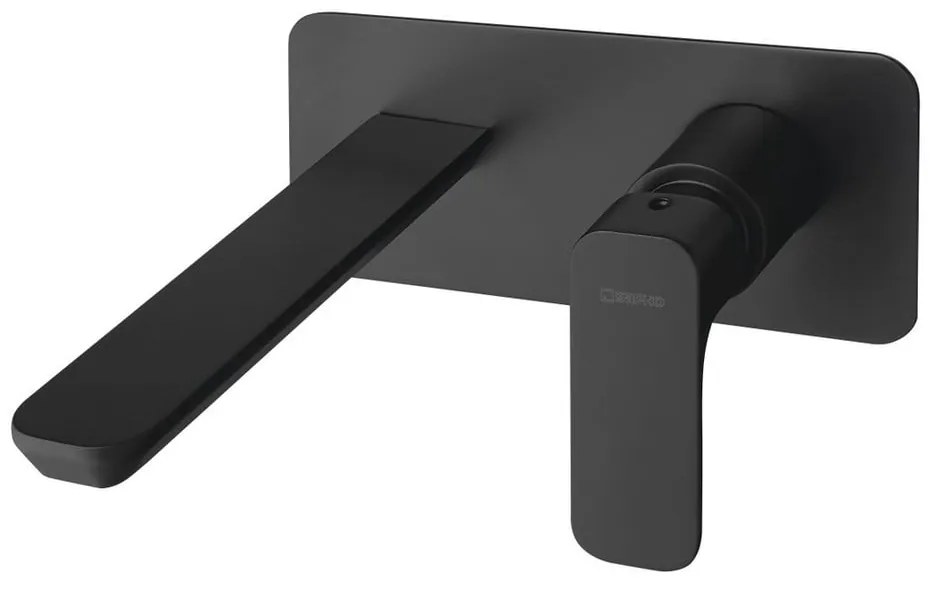 Matne čierna podomietková umývadlová batéria (1 výstup) Spy – Sapho