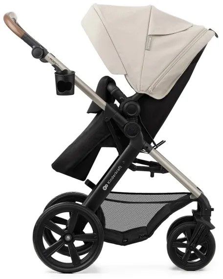 KINDERKRAFT-Kombinovaný kočík 3v1 MOOV 2 Moonlight grey + autosedačka MINK PRO