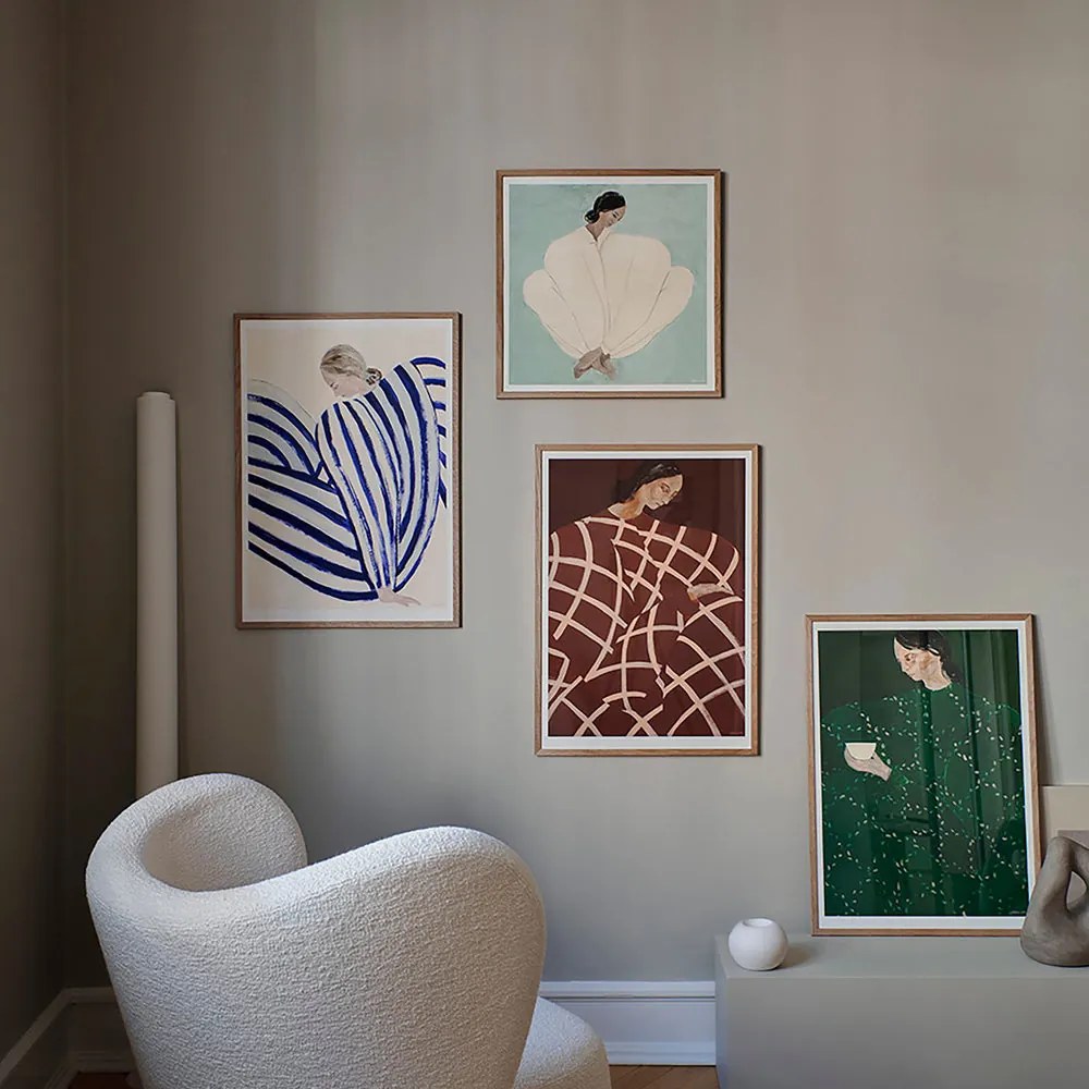 The Poster Club Plagát Blue Stripe At Concorde by Sofia Lind 50x70 cm