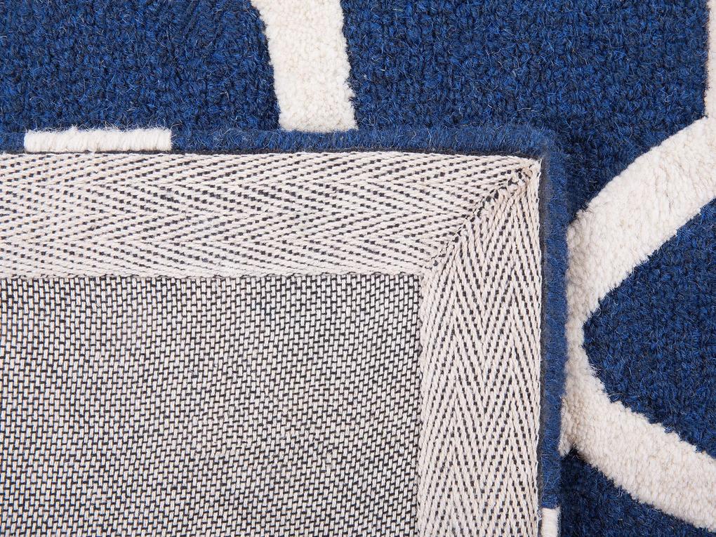 Bavlnený koberec 160 x 230 cm modrý SILVAN Beliani