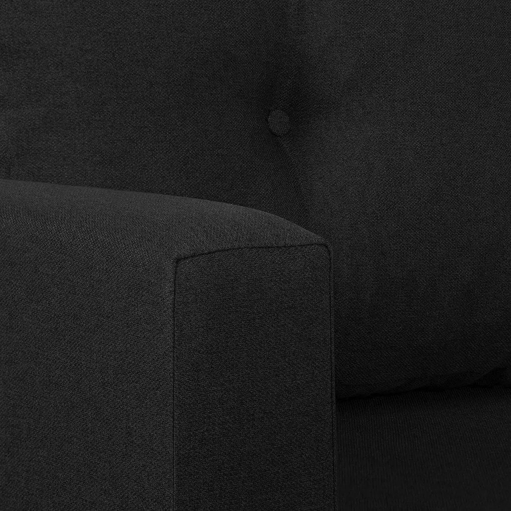 Rozkládací rohová sedací souprava DORIS Černá