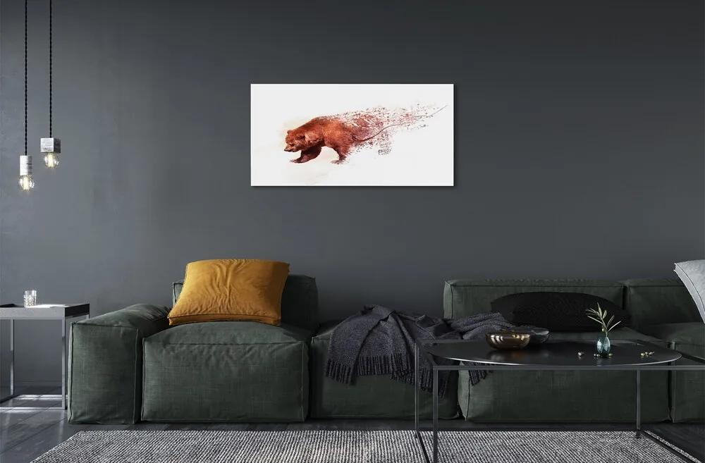 Obraz na skle medveď 125x50 cm