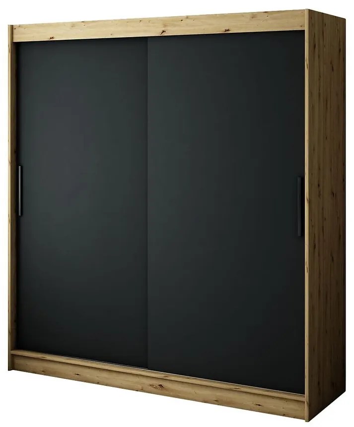 Skriňa Halifax T 200 Dub Artisan/čierna