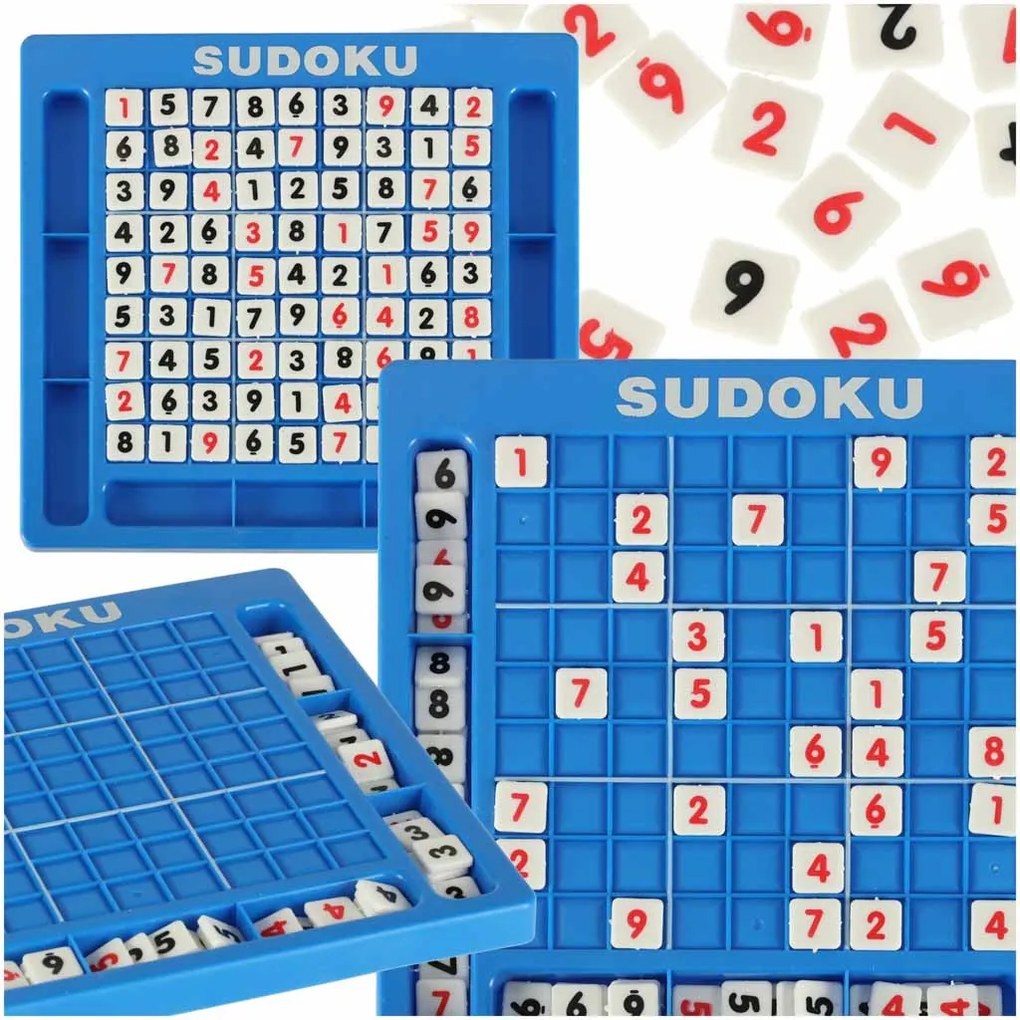 KIK Sudoku číselné – logická hra pre deti 3+ | 81 plastových kociek, doska 25,5×24 cm