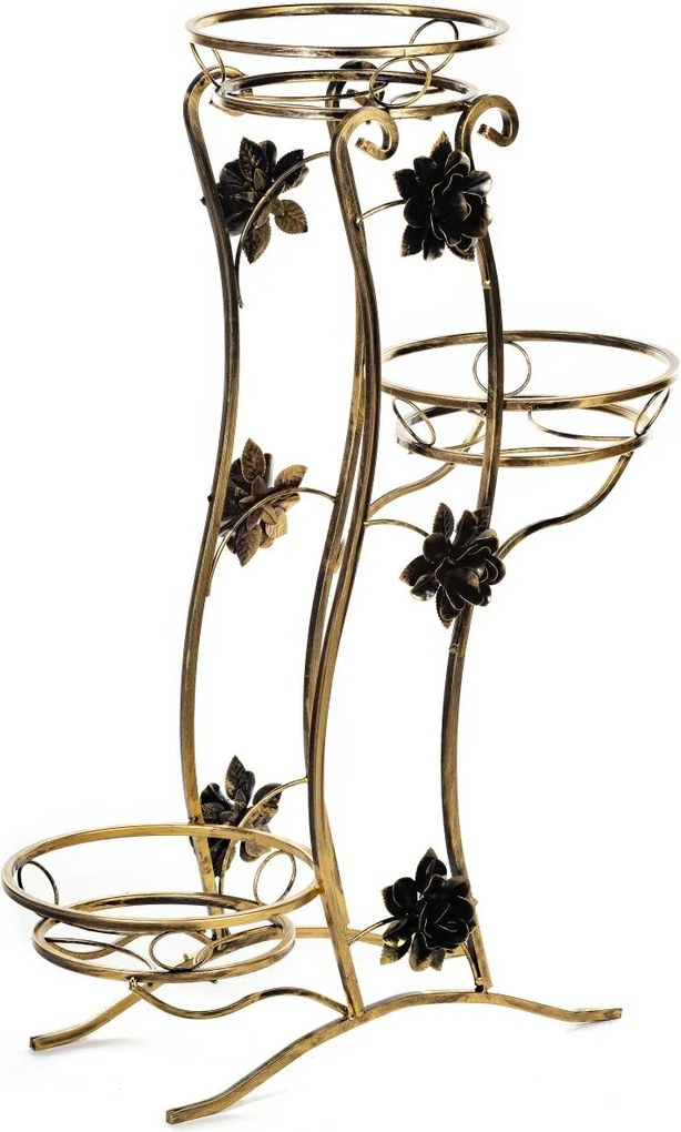STOJAN NA KVETINÁČ FALA 100X70X30 CM ZLATÁ