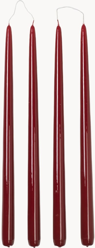 Ručne vyrobené dlhé sviečky Smooth, 4 ks