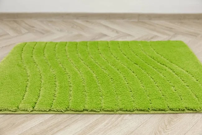 Kúpeľňový koberček Sara Green svetlozelený, vlny