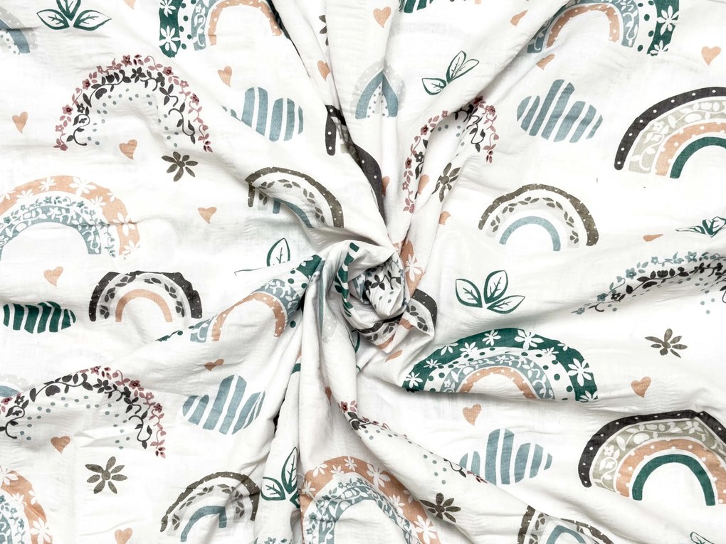 Krepové obliečky do postieľky Renforcé RAINUBI biele Rozmer obliečky: 45 x 65 cm | 90 x 140 cm