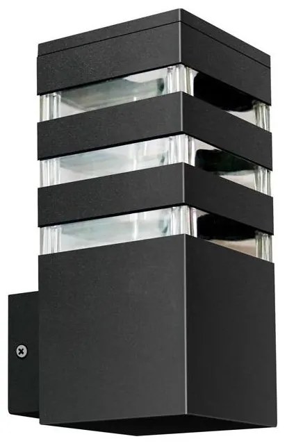 Vonkajšie nástenné svietidlo TEKSAS 1xE27/12W/230V IP44 antracit