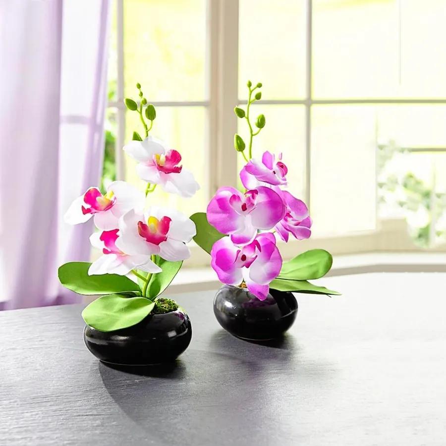 Die moderne Hausfrau Umělá orchidej fialová
