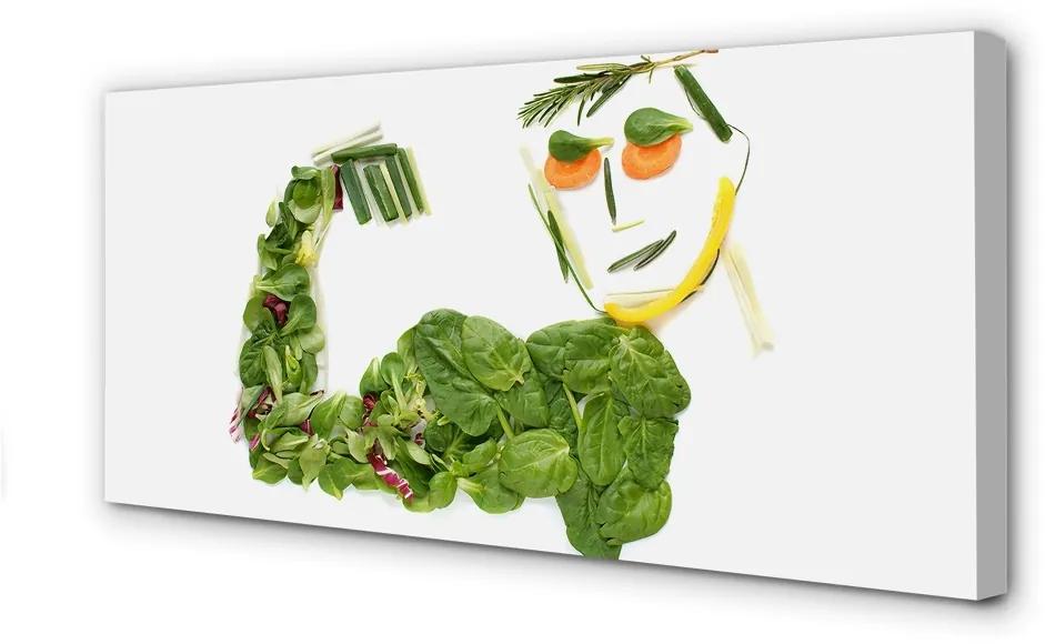 Obraz canvas Znak so zeleninou 125x50 cm