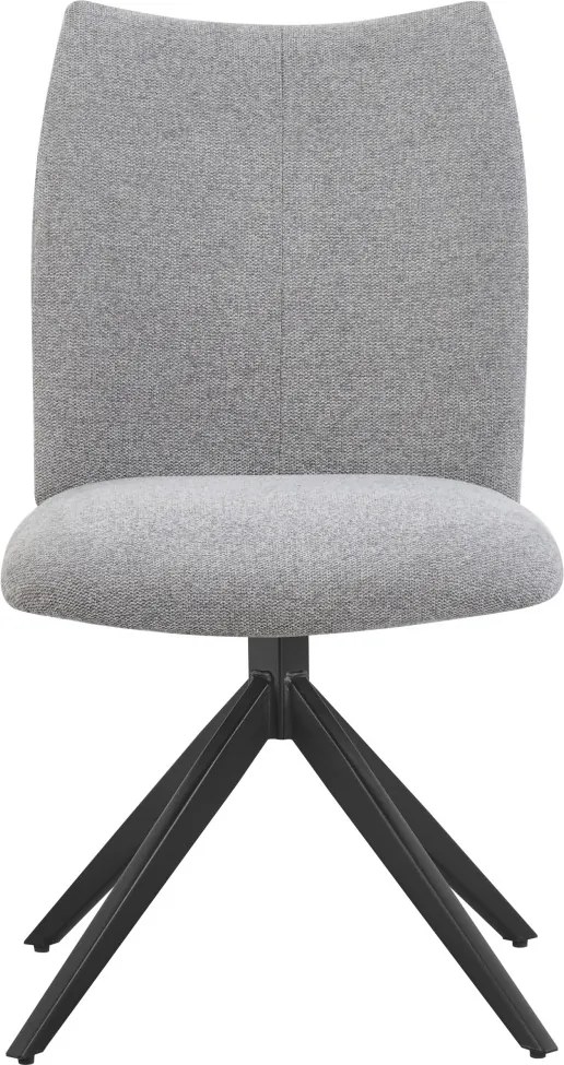 Otočná jedálenská stolička Kassandra, holubia šedá tkanina