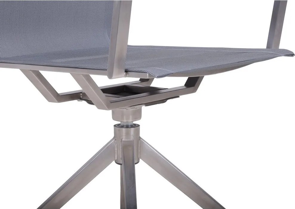 Sivá kovová záhradná stolička Salida – Garden Pleasure