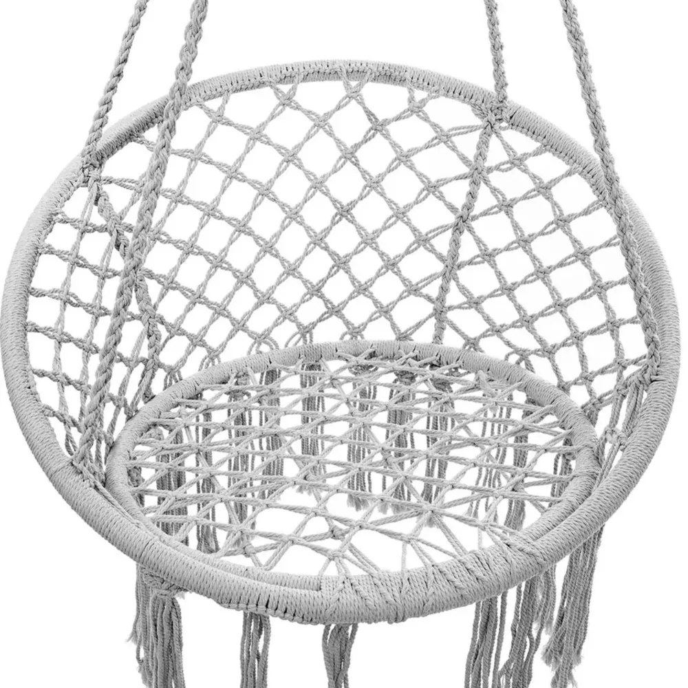 Sivé závesné kreslo KOLUMBIA so stojanom