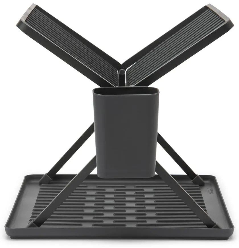 Tmavosivý kovový dvojposchodový odkvapkávač 37x33 cm – Brabantia