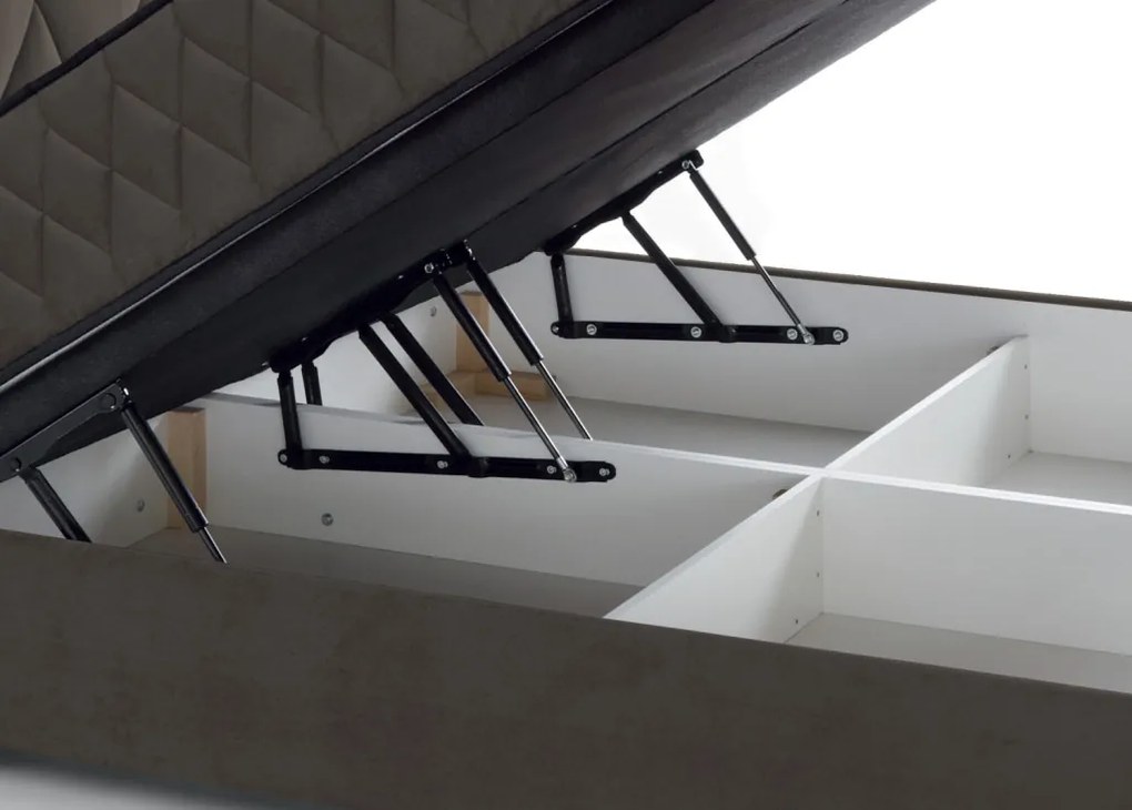 Posteľ Reve 160x200 cm, blatistá hnedá látka