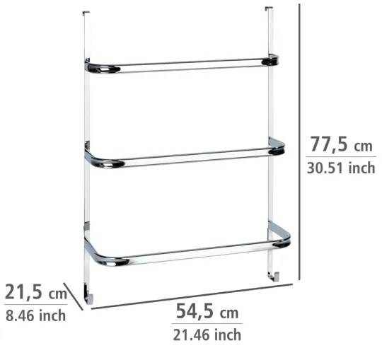 WENKO 24025100 - Držiak uterákov IRPINIA 54,5x77,5 cm lesklý chróm