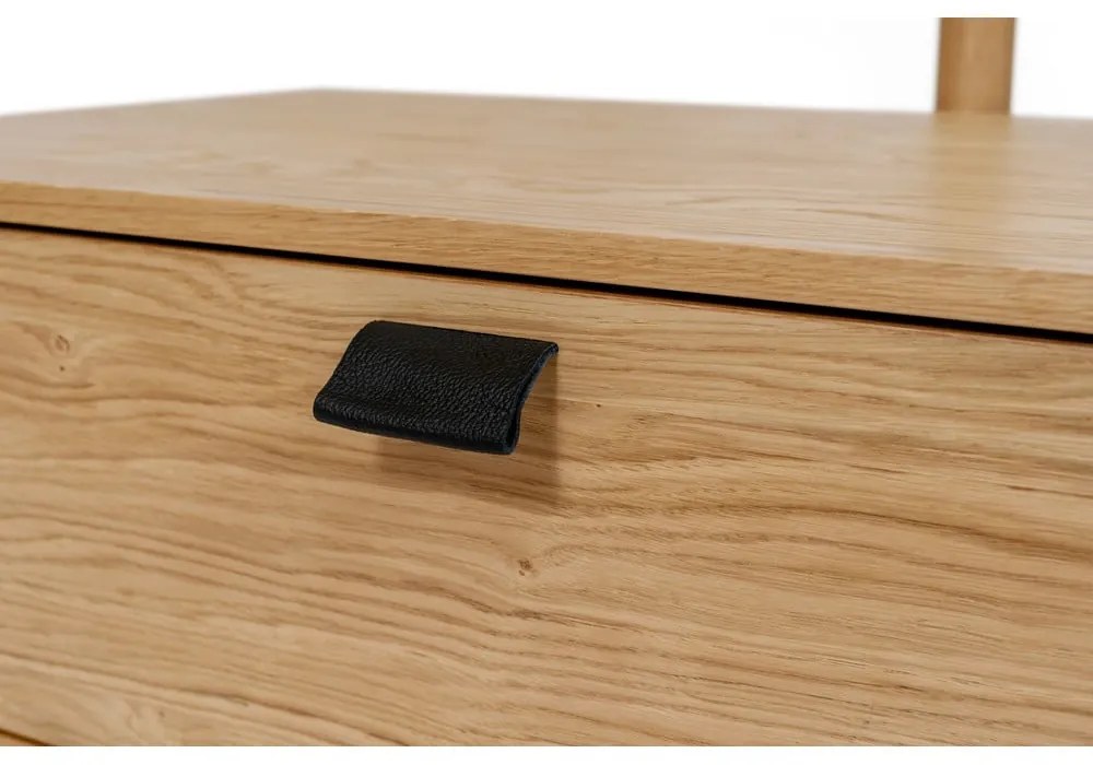 Predsieňová stena z dubového dreva so zrkadlom Woodman Tripod