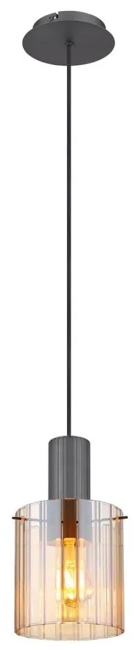 Globo 15904HA - Luster na lanku TULIVAR 1xE27/40W/230V pr. 18 cm hnedá