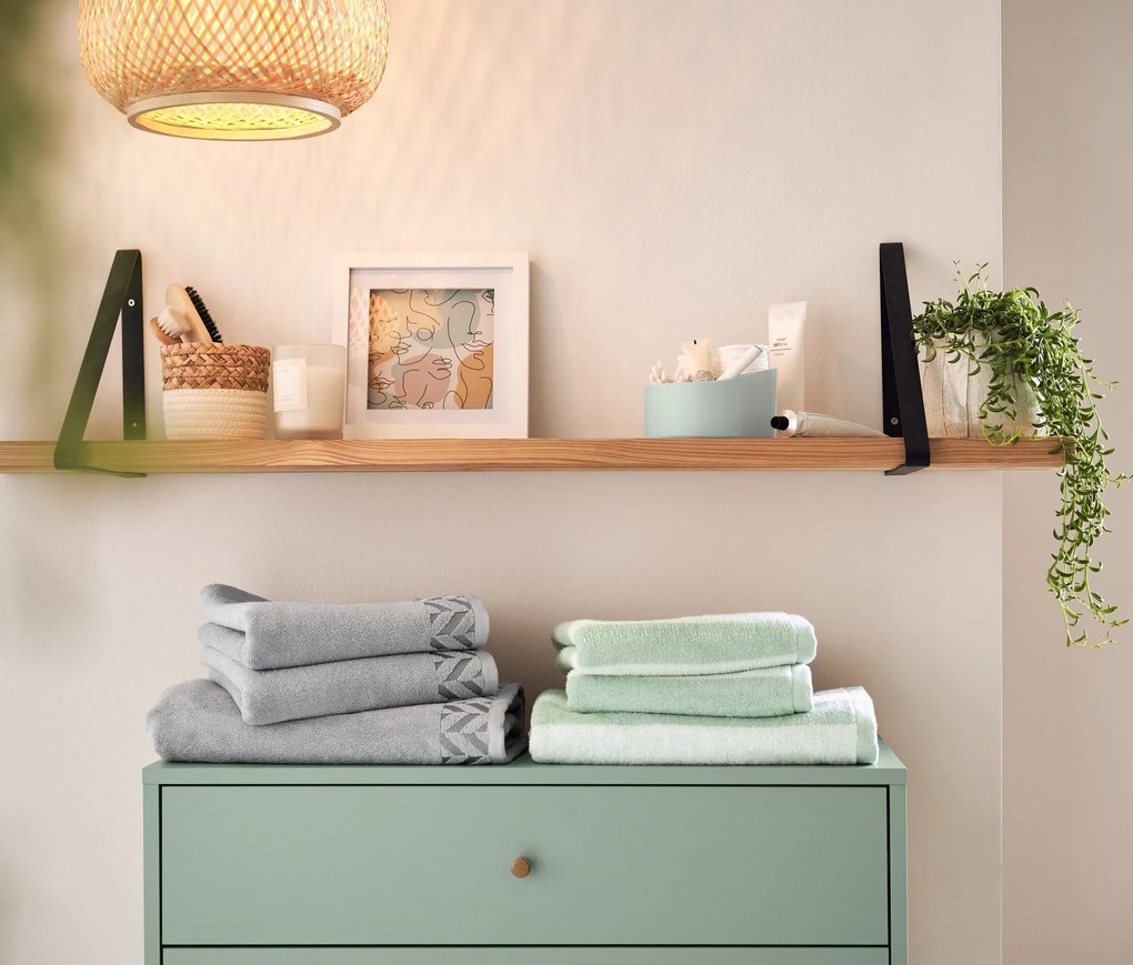 Prúžkovaná osuška, zelená