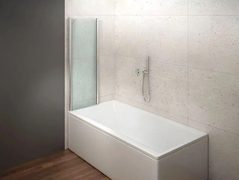 Aqualine Aqualine, WILA vaňová zástena 900x1400 mm, skladacie, chrom, číre sklo, AQ5742