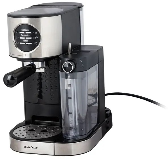 SILVERCREST® Espresso kávovar s napeňovačom mlieka SE (100271697)