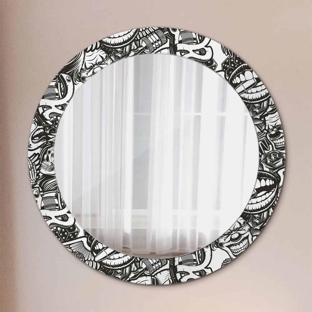 Okrúhle ozdobné zrkadlo Abstraktná tekutina fi 70 cm